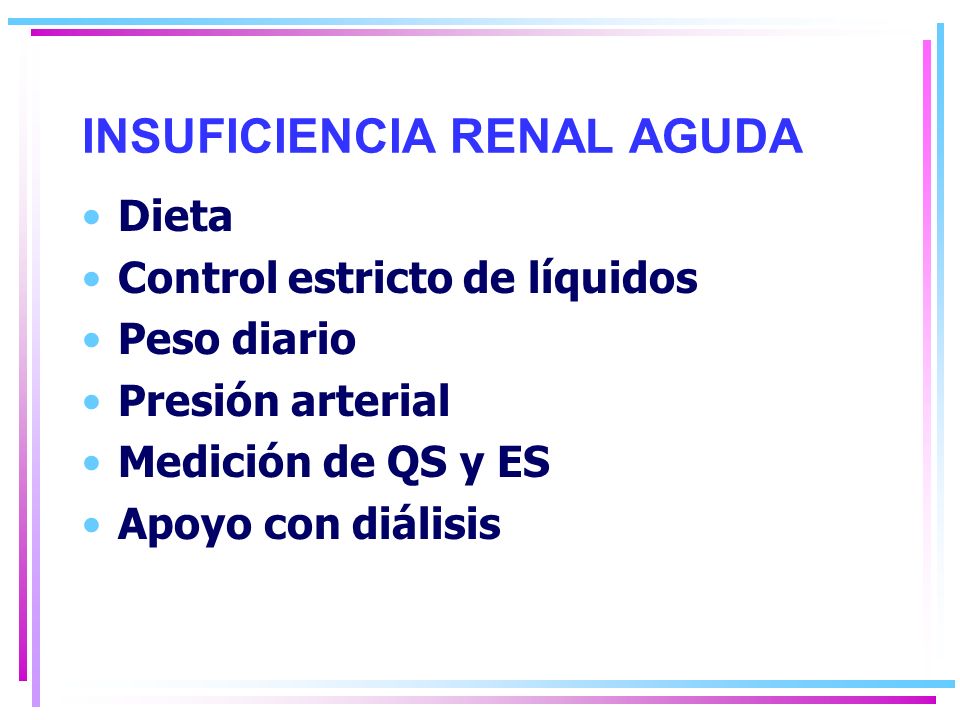 dieta na insuficiencia renal aguda